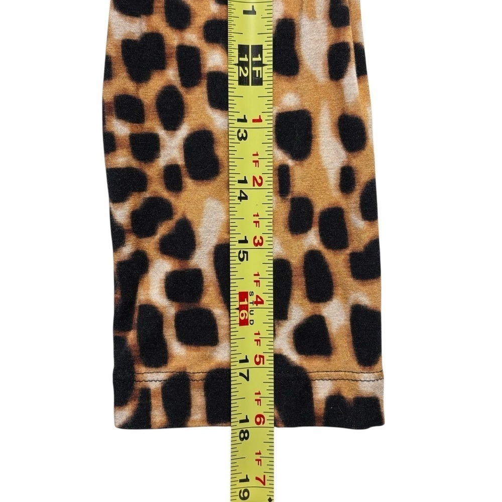 St John for Nordstrom Leopard Animal Print Top Size S Crop 3/4 Sleeve Pullover - Picture 6 of 10